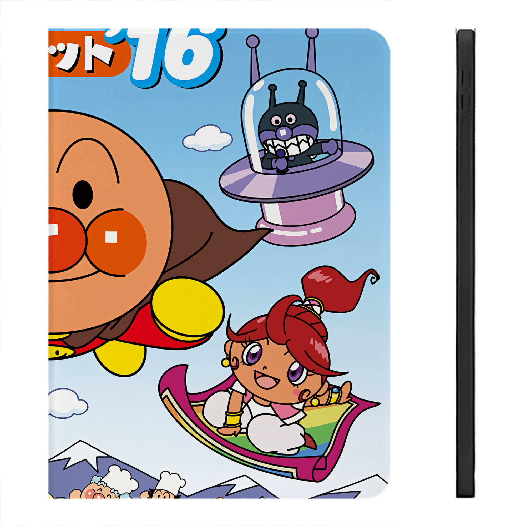 （画像用） アンパンマン Anpanman IPadケース ペンホルダー付き ブックスタイルデザイン